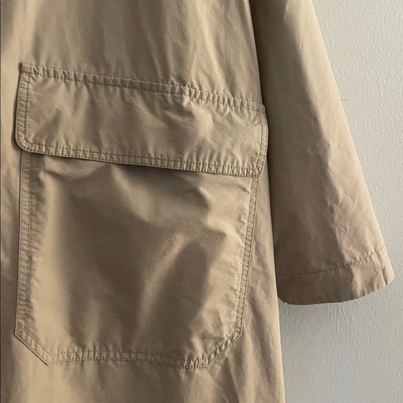 Frankie Shop Beige Hooded Button Front Oversized Parka - Picture 3 of 16